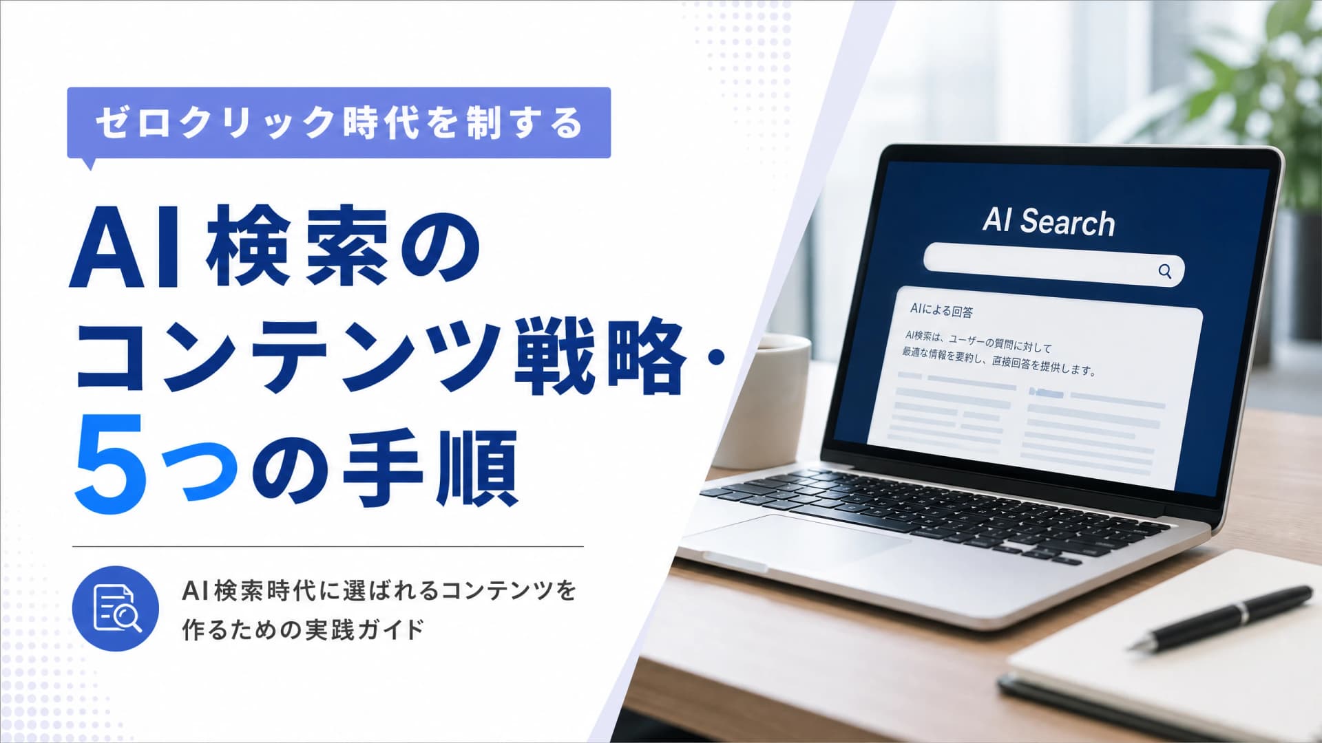AI検索のコンテンツ戦略・ゼロクリック時代を制する5つの手順