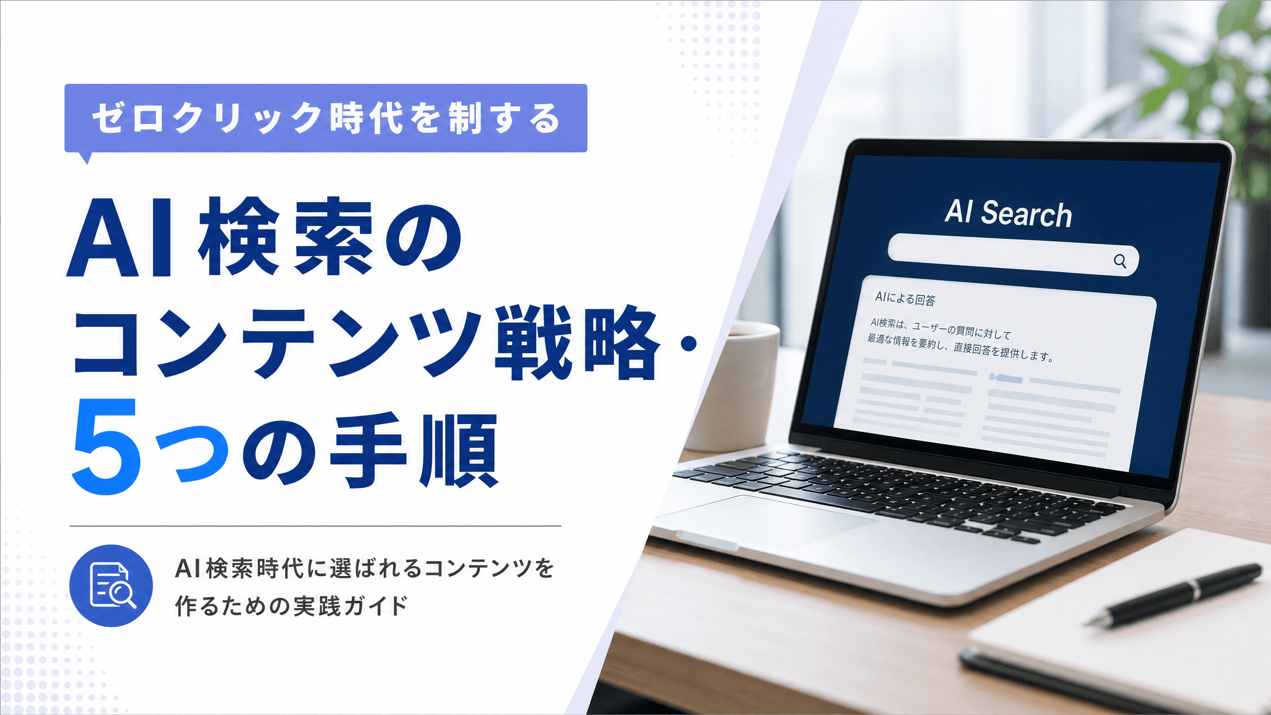 AI検索のコンテンツ戦略・ゼロクリック時代を制する5つの手順