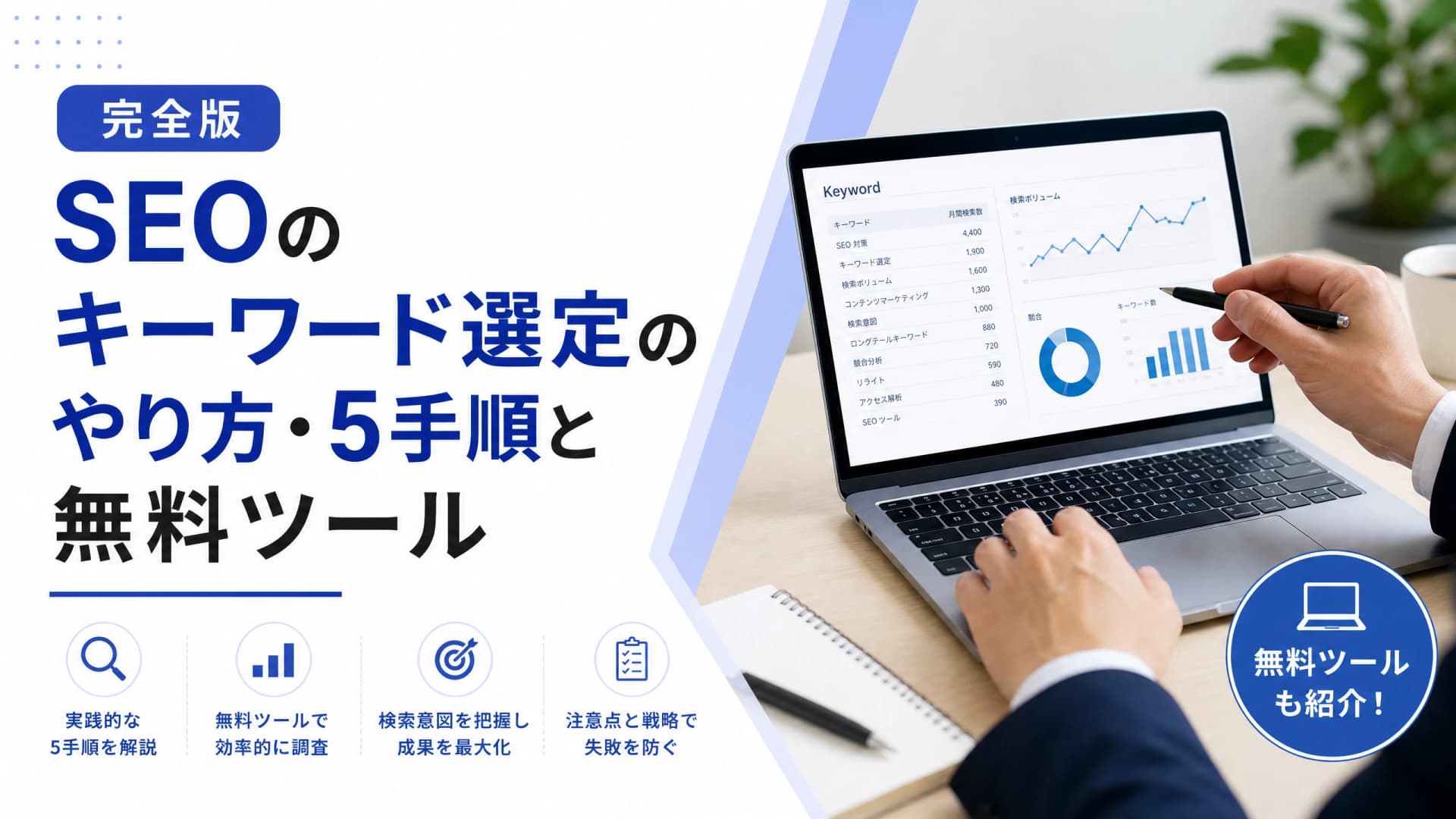 SEOのキーワード選定のやり方・5手順と無料ツール【完全版】