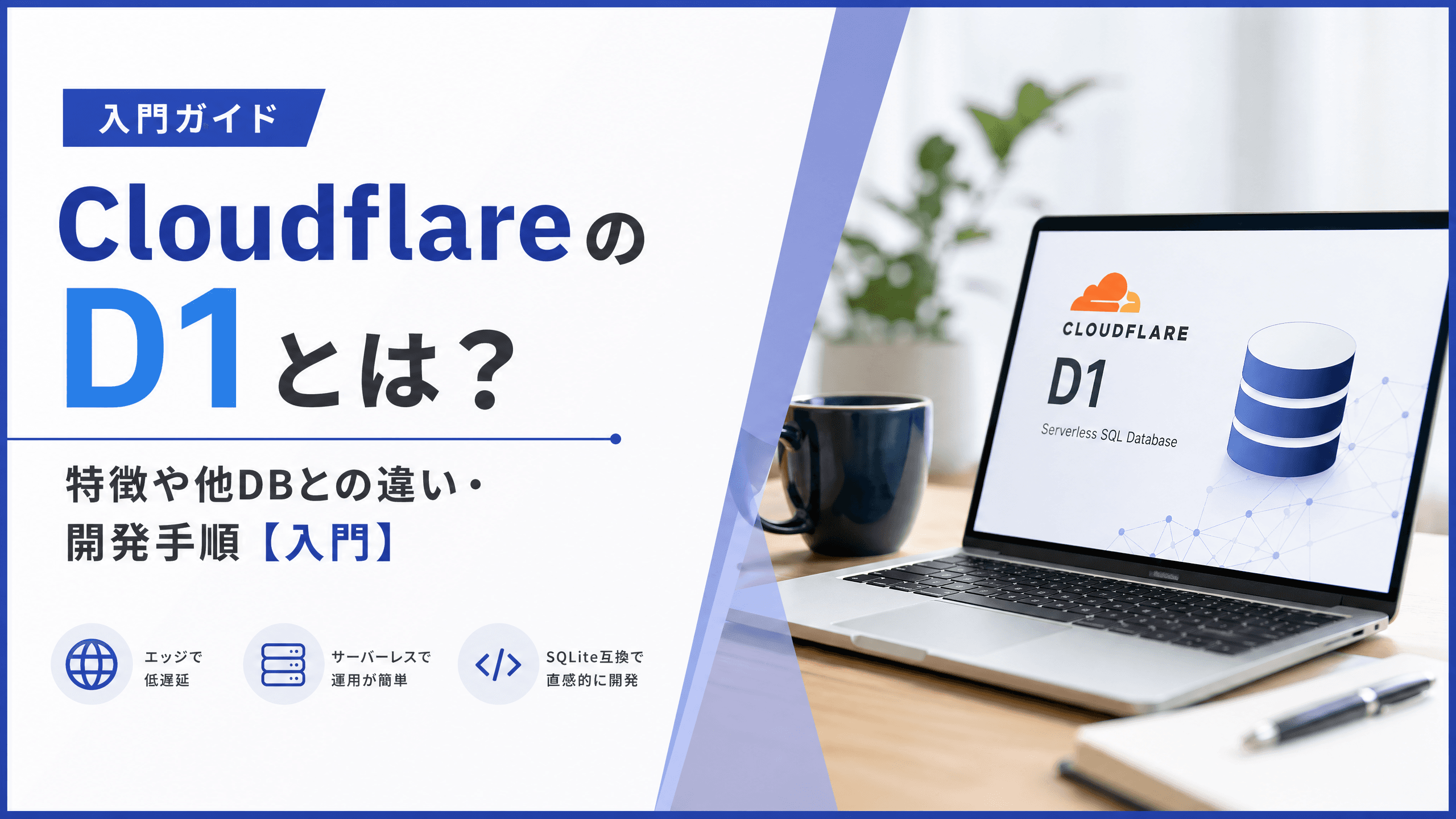 CloudflareのD1とは？特徴や他DBとの違い・開発手順【入門】