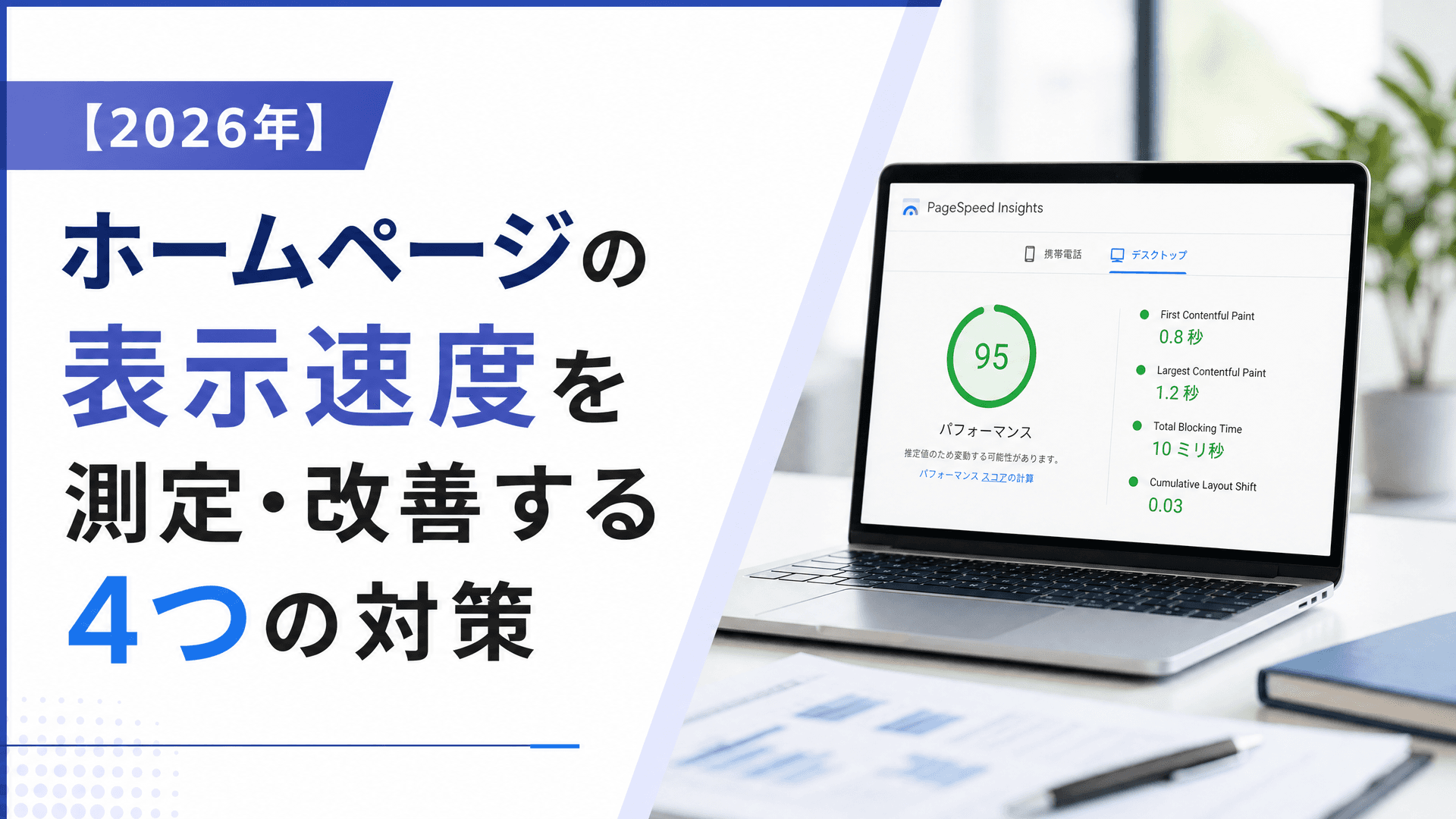 ホームページの表示速度を測定・改善する4つの対策【2026年】