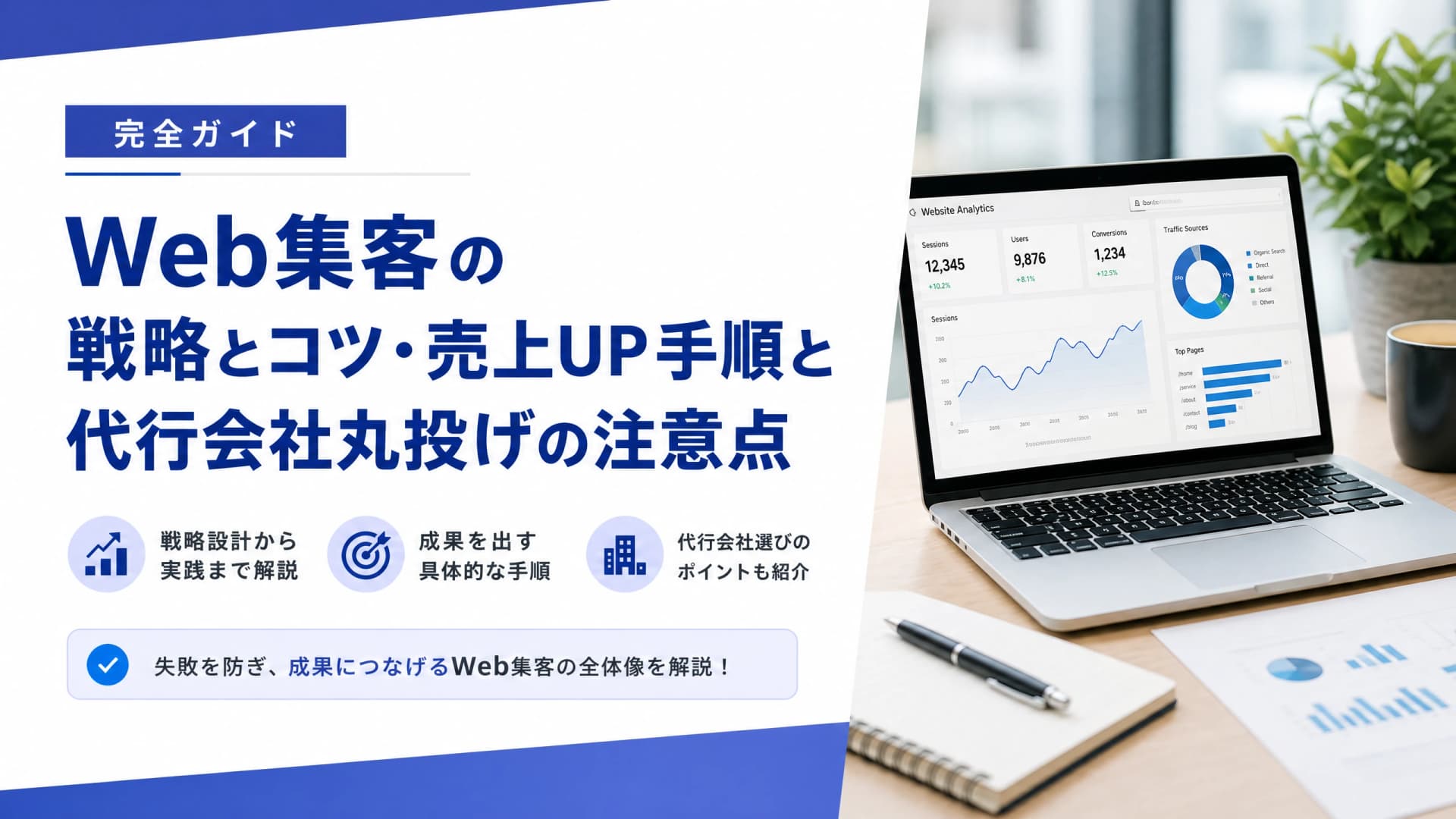 Web集客の戦略とコツ・売上UP手順と代行会社丸投げの注意点