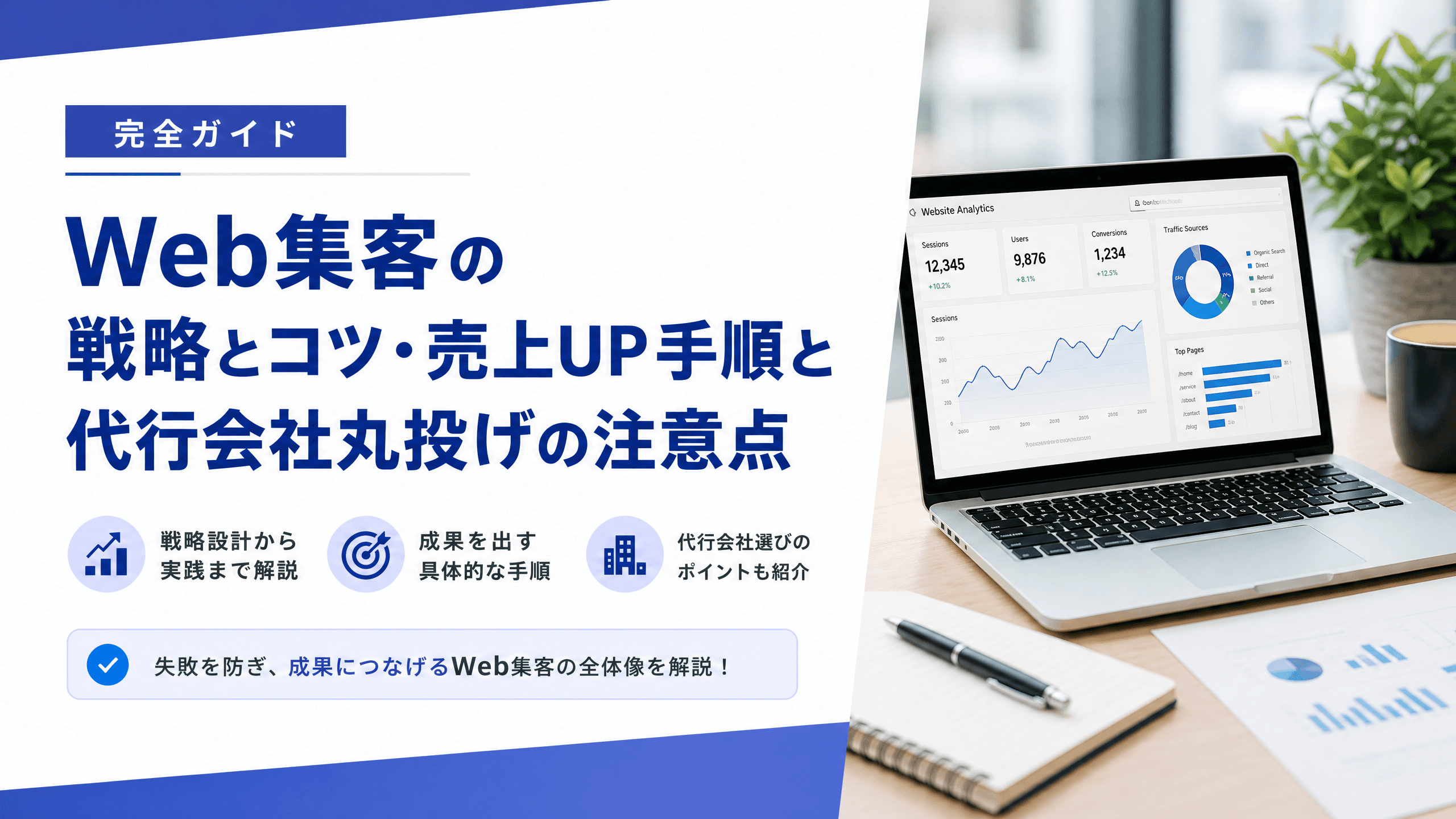 Web集客の戦略とコツ・売上UP手順と代行会社丸投げの注意点