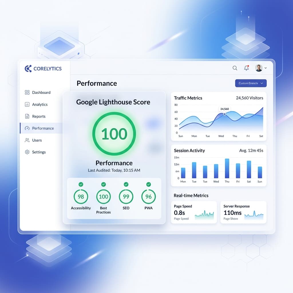 Lighthouse パフォーマンススコア100点とモダンWebサイトのダッシュボード